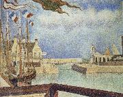 Georges Seurat The Sunday of Port en bessin Spain oil painting artist